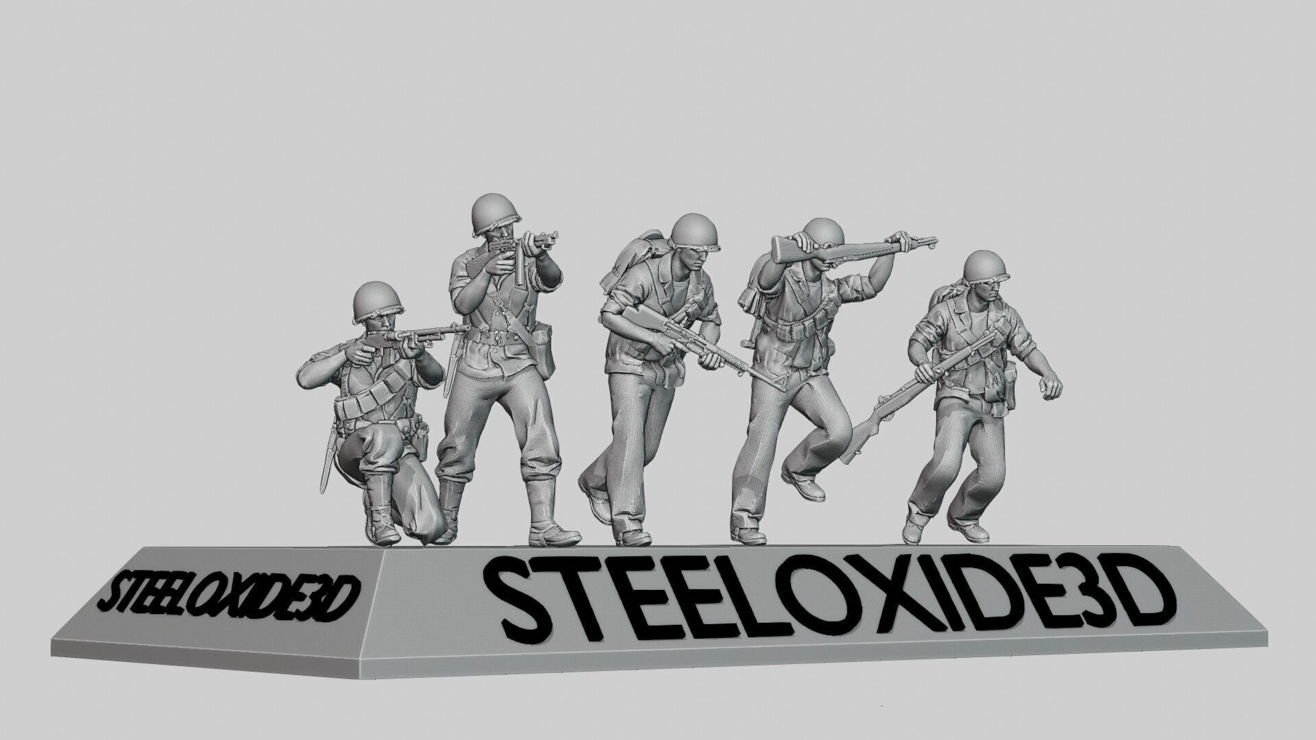 WWII US Marines Pacific set 1 for  3D printing 3D print model_4