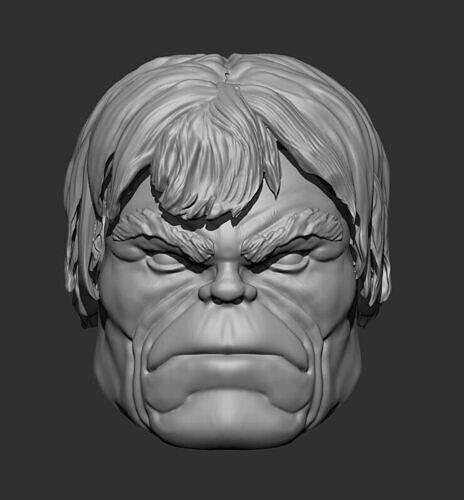 MAXIMUM series Marvel Legends Hulk custom head 3D print model