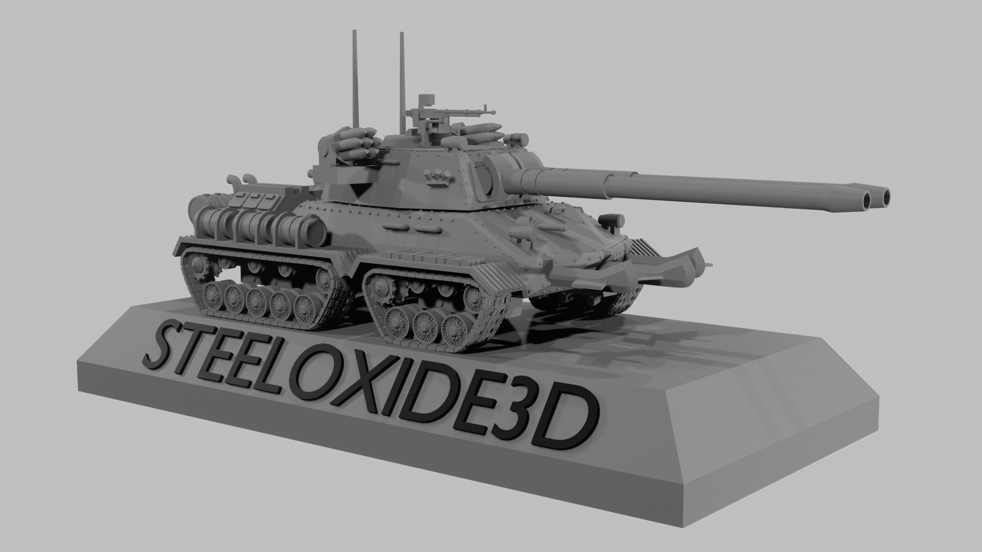 Red Alert 2 inspired Apocalypse tank for 3D printing 3D print model_3