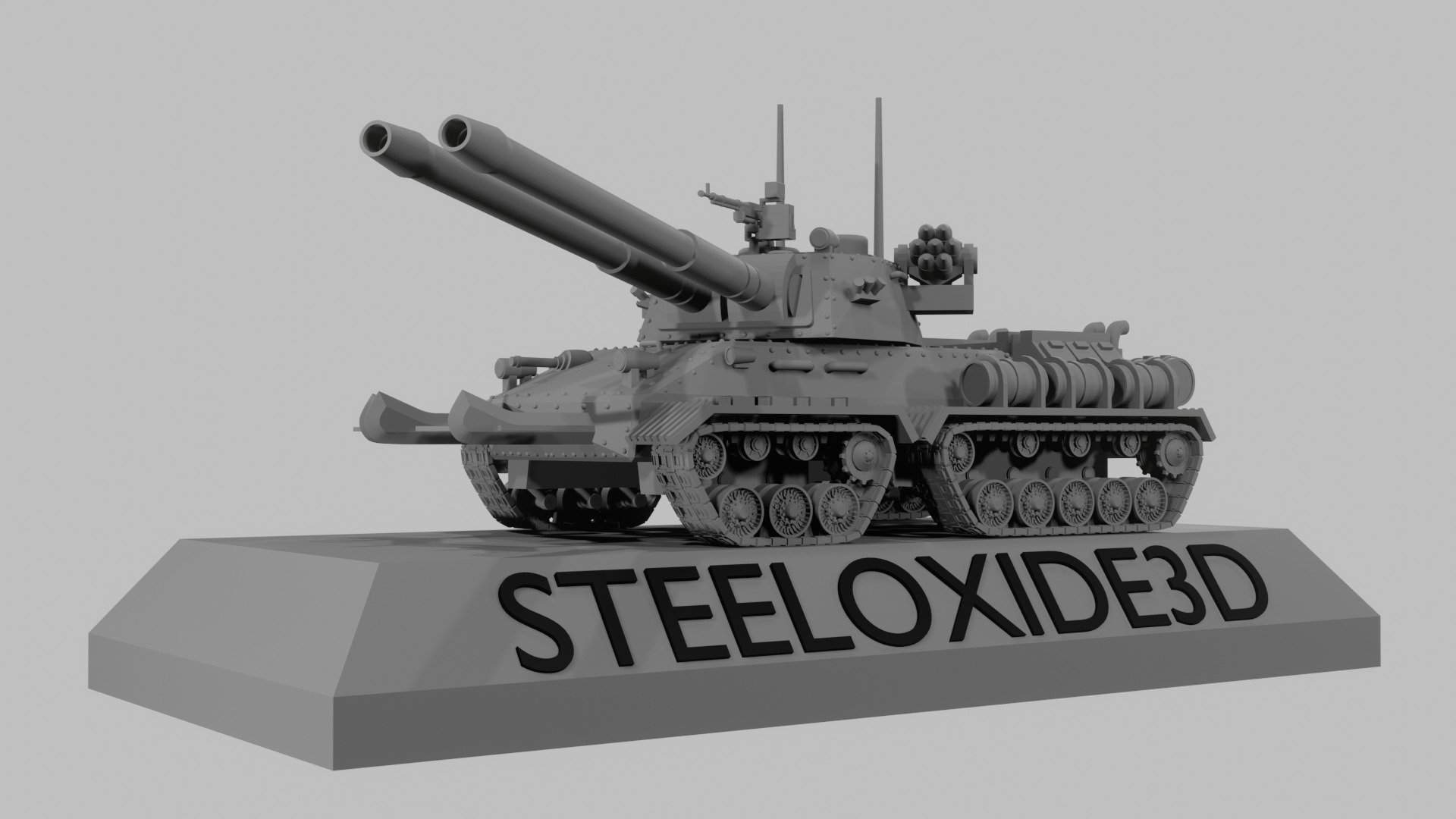Red Alert 2 inspired Apocalypse tank for 3D printing 3D print model_5