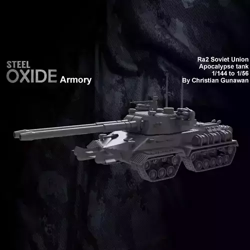 Red Alert 2 inspired Apocalypse tank for 3D printing 3D print model