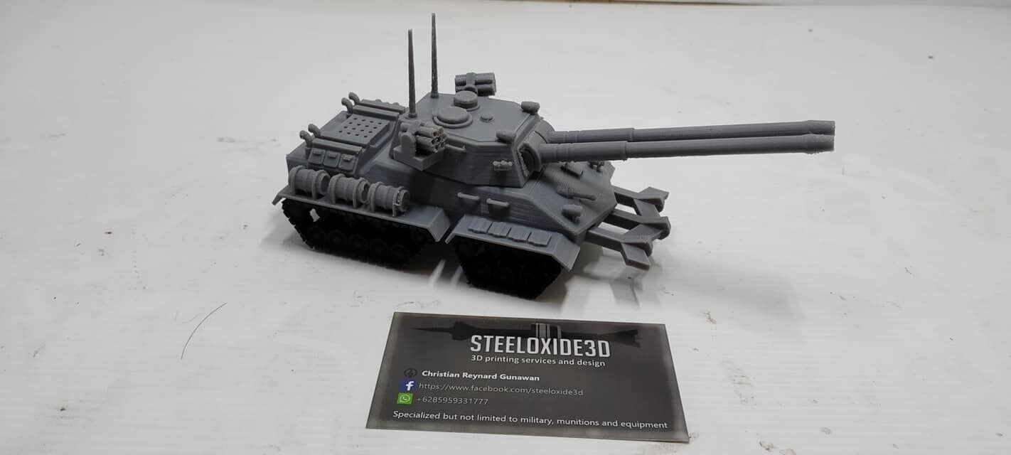 Red Alert 2 inspired Apocalypse tank for 3D printing 3D print model_1