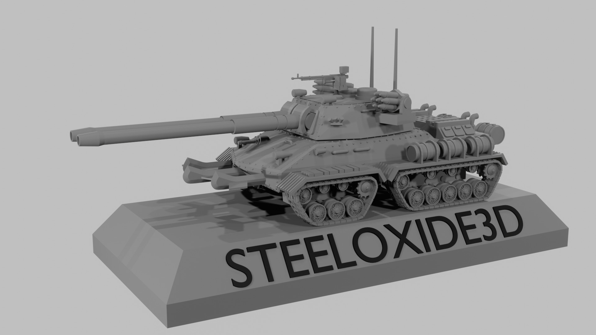 Red Alert 2 inspired Apocalypse tank for 3D printing 3D print model_2