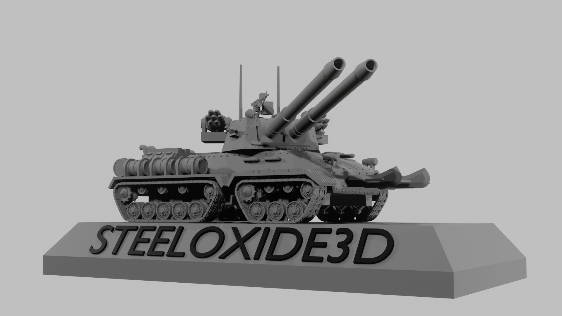 Red Alert 2 inspired Apocalypse tank for 3D printing 3D print model_6