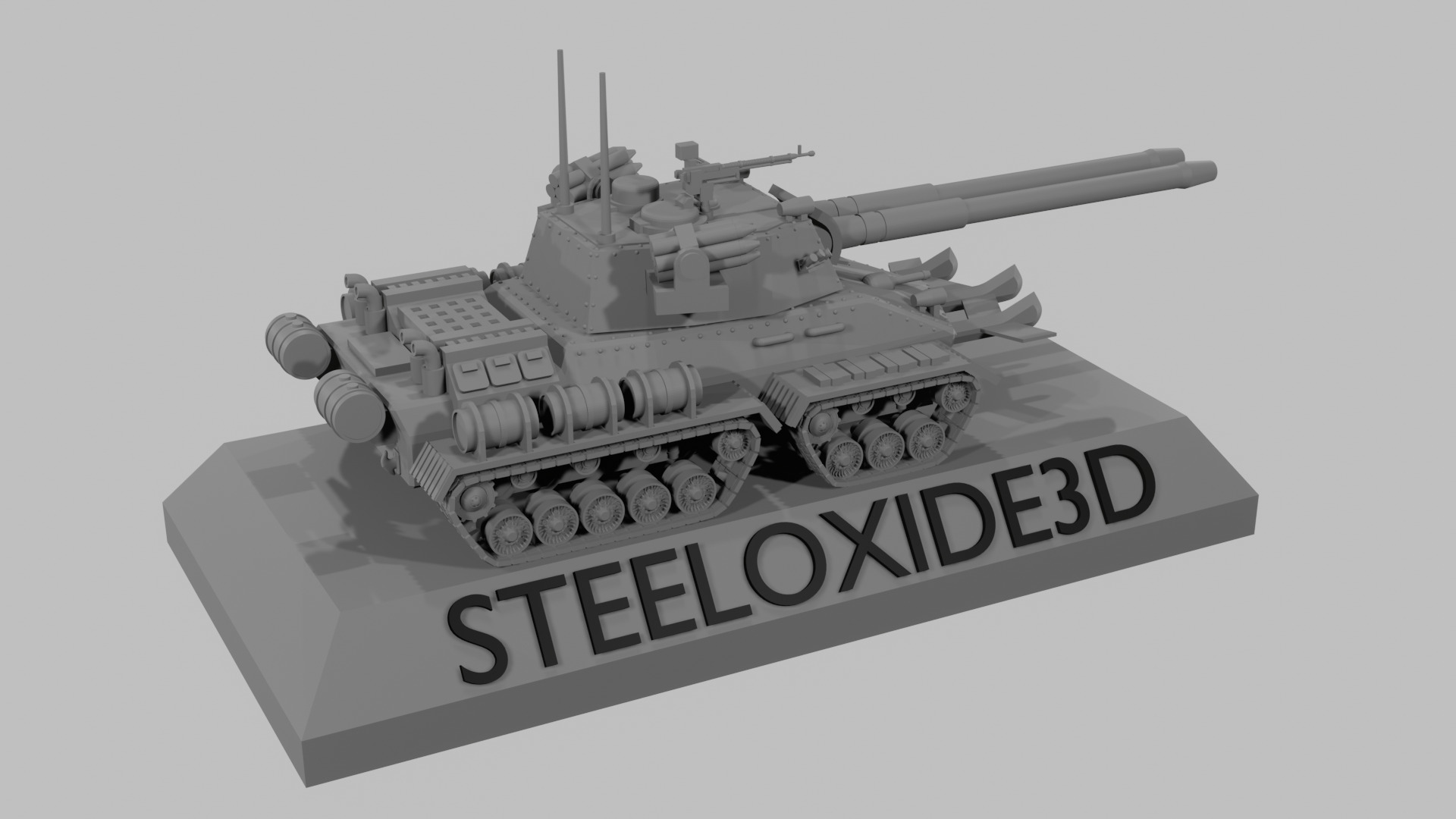Red Alert 2 inspired Apocalypse tank for 3D printing 3D print model_4