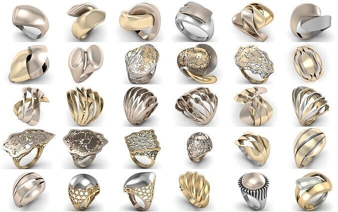 30 Ring NO Stone 3dm 3D print model