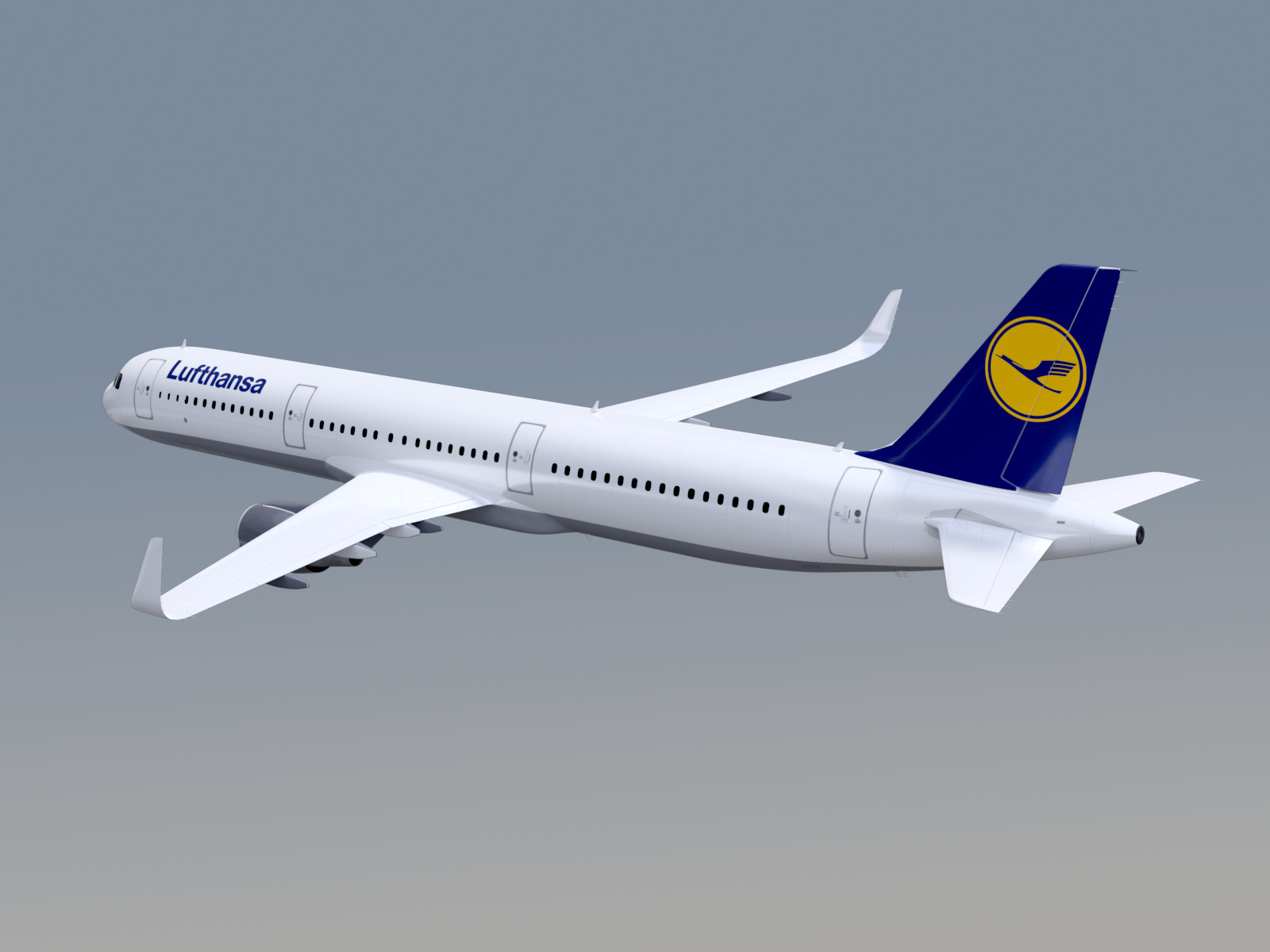Airbus A321neo Lufthansa 3D model_4
