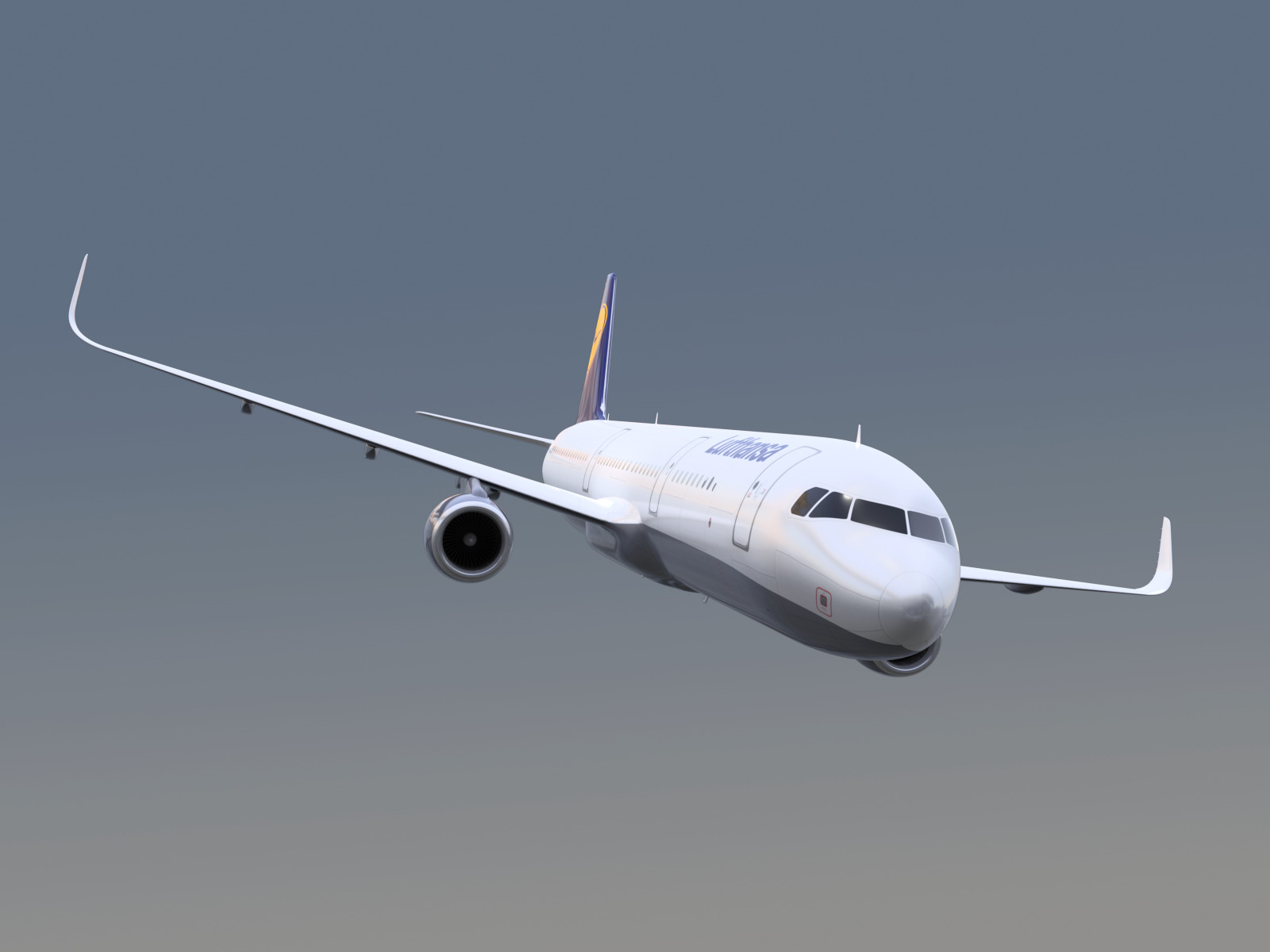 Airbus A321neo Lufthansa 3D model_10