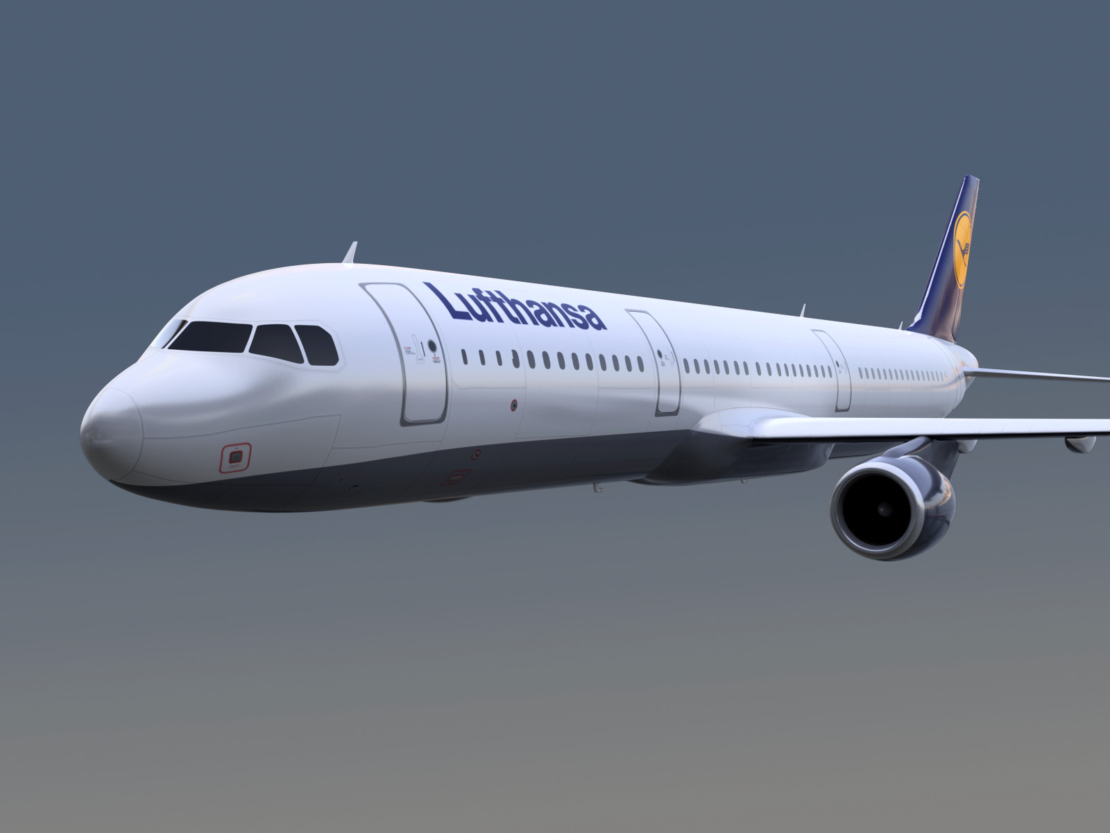 Airbus A321neo Lufthansa 3D model_8