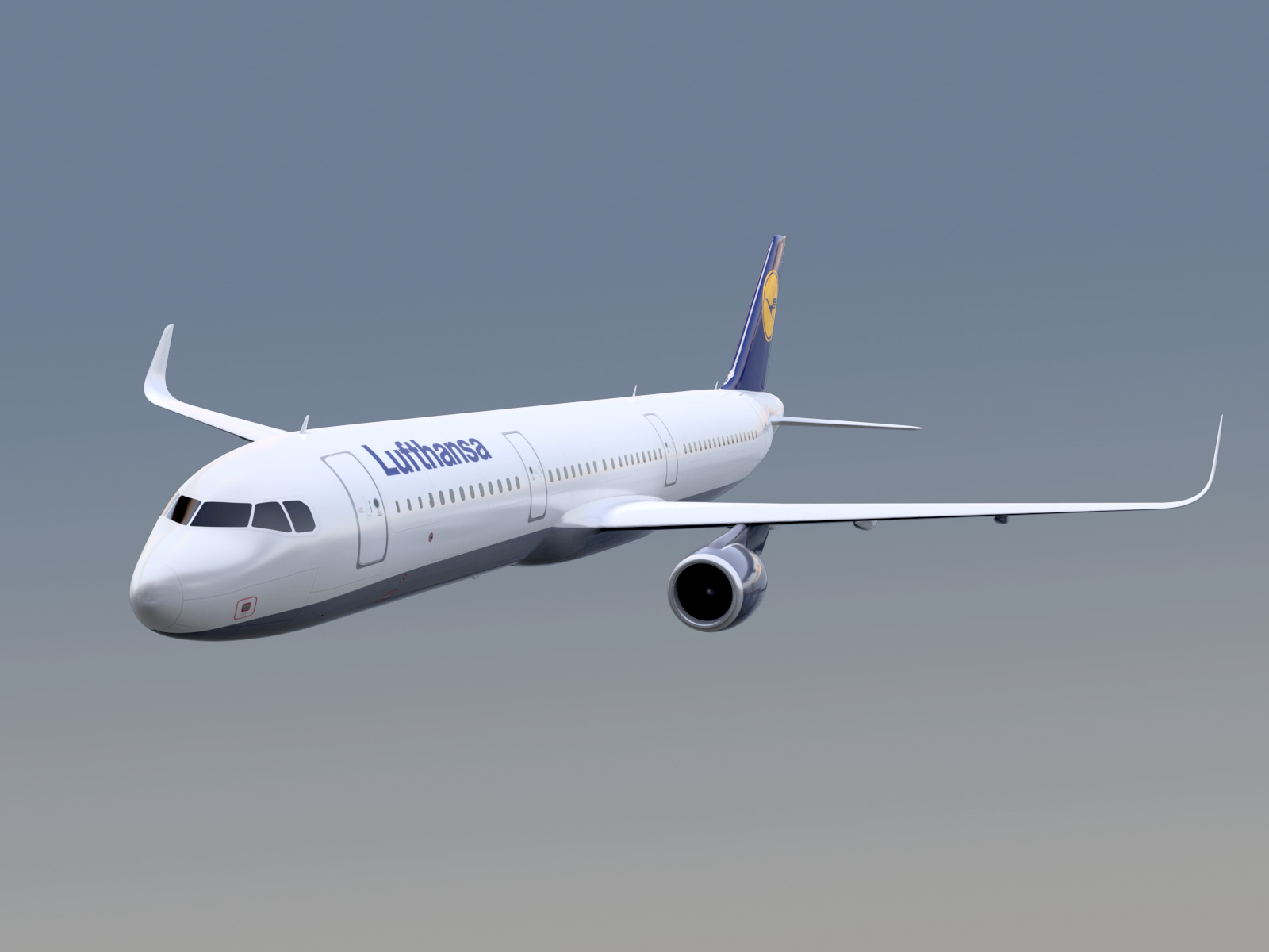 Airbus A321neo Lufthansa 3D model_1