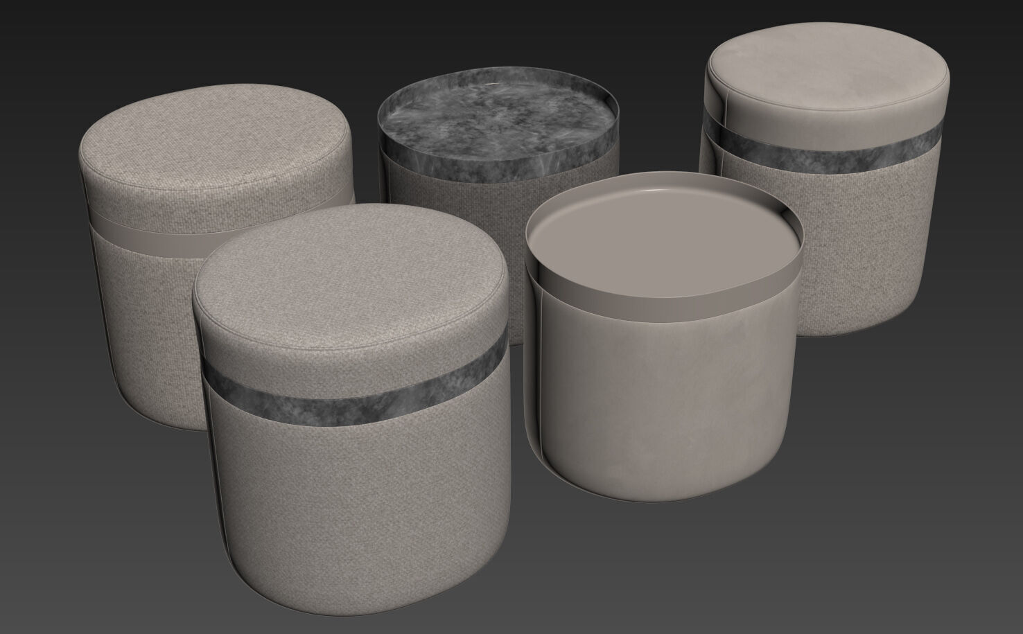 Nobu Pouf By Alf DaFre 3D model_5