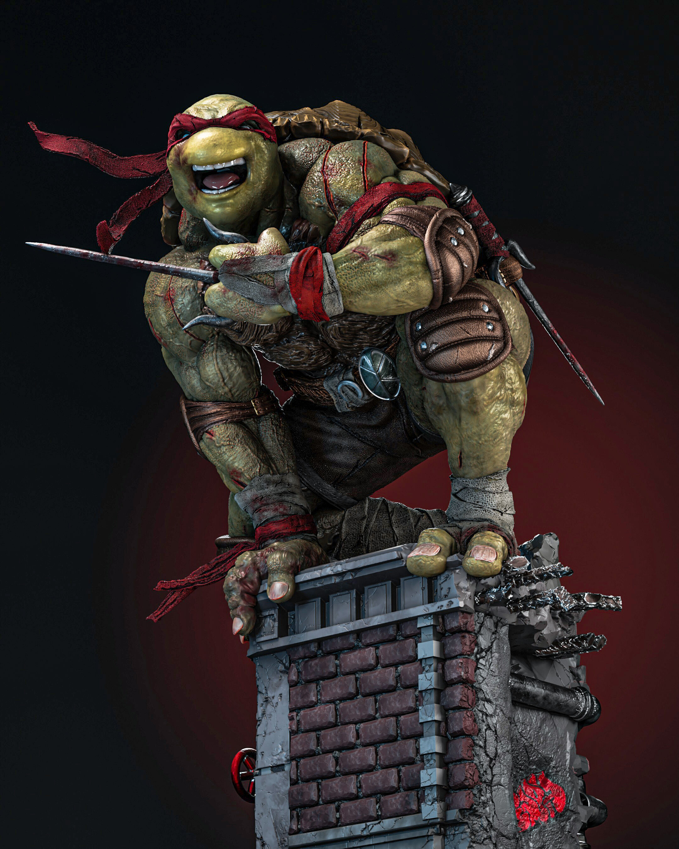 Raphael TMNT Tortuga Ninja - STL 3D print model_8