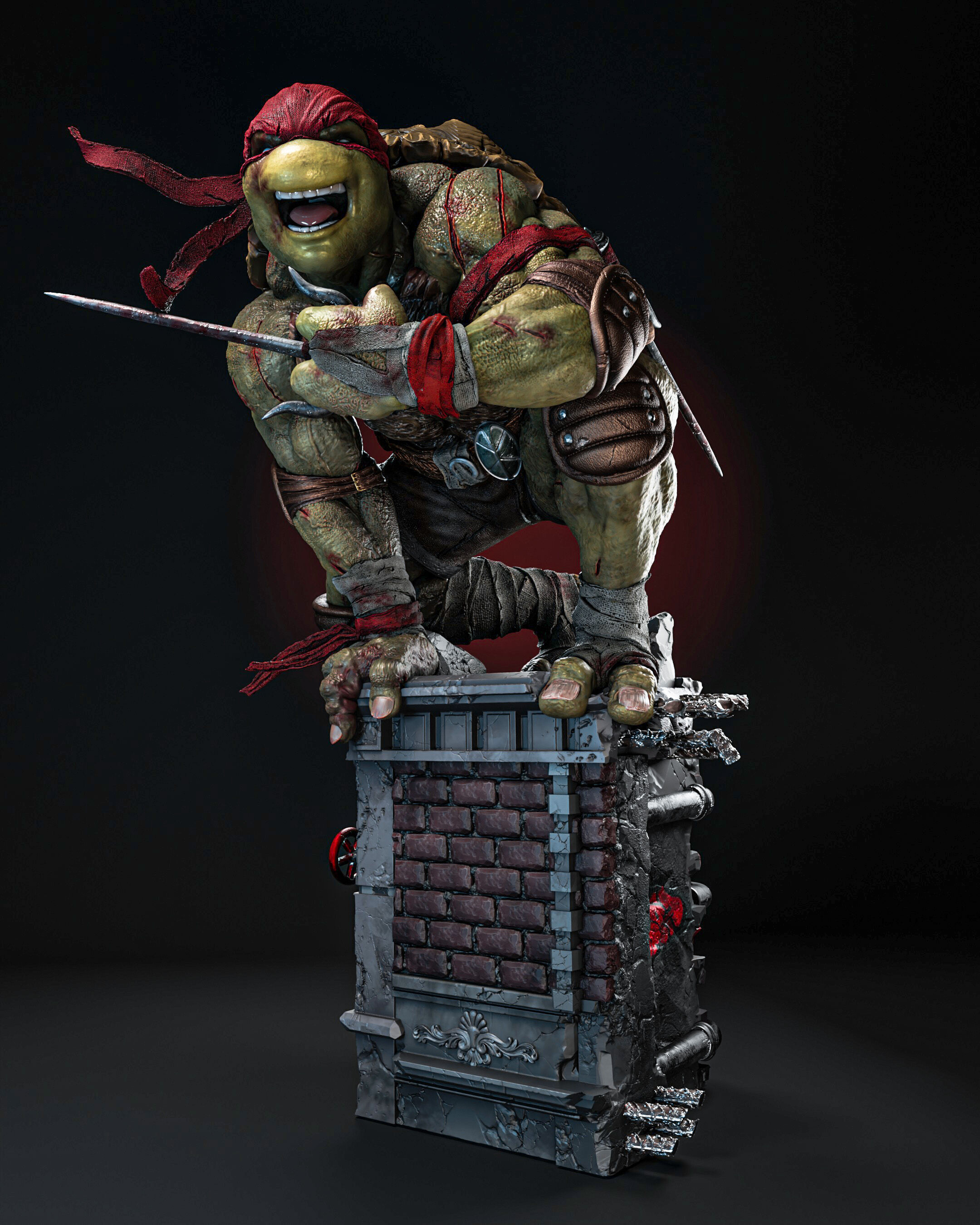 Raphael TMNT Tortuga Ninja - STL 3D print model_6