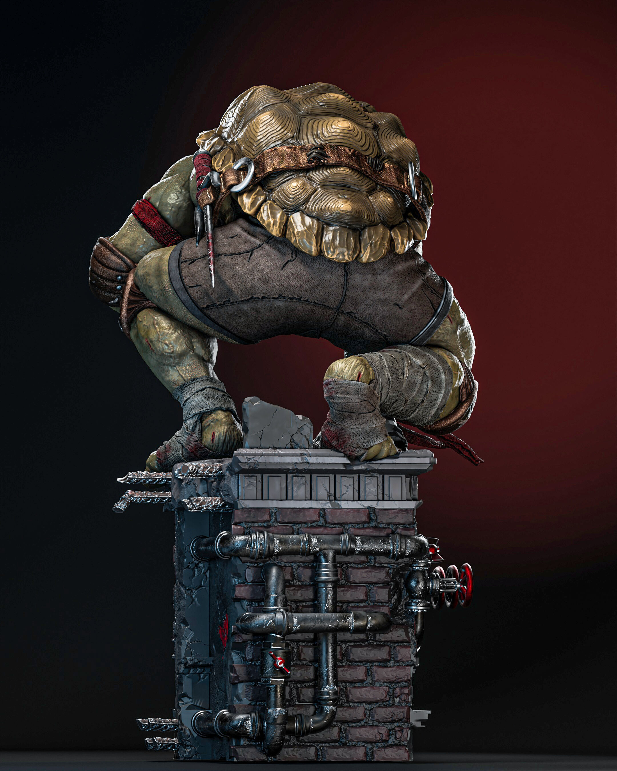 Raphael TMNT Tortuga Ninja - STL 3D print model_3