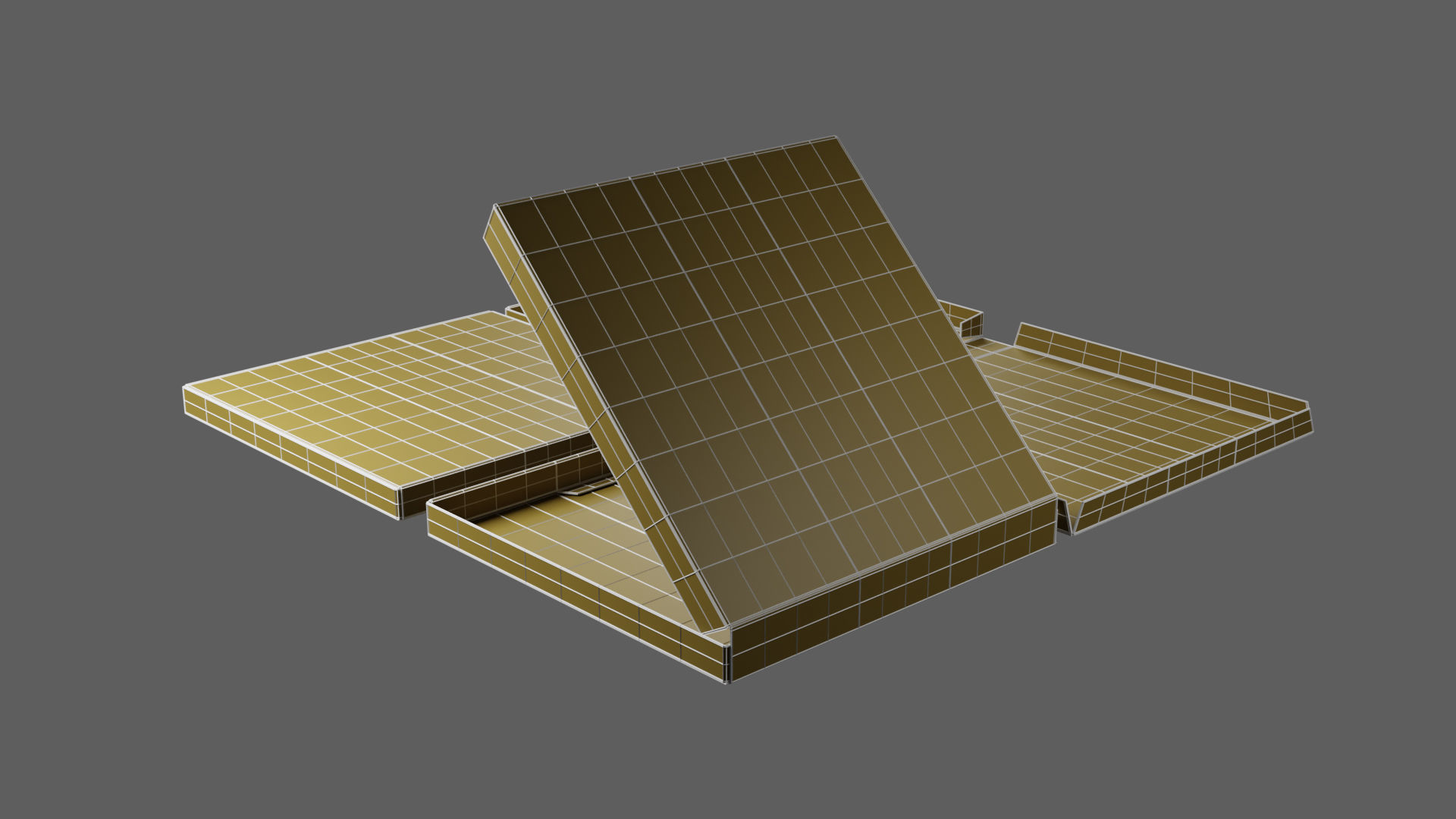 8-inch Pizza Boxes Kraft Paper Mockup 3D Model Collection_18