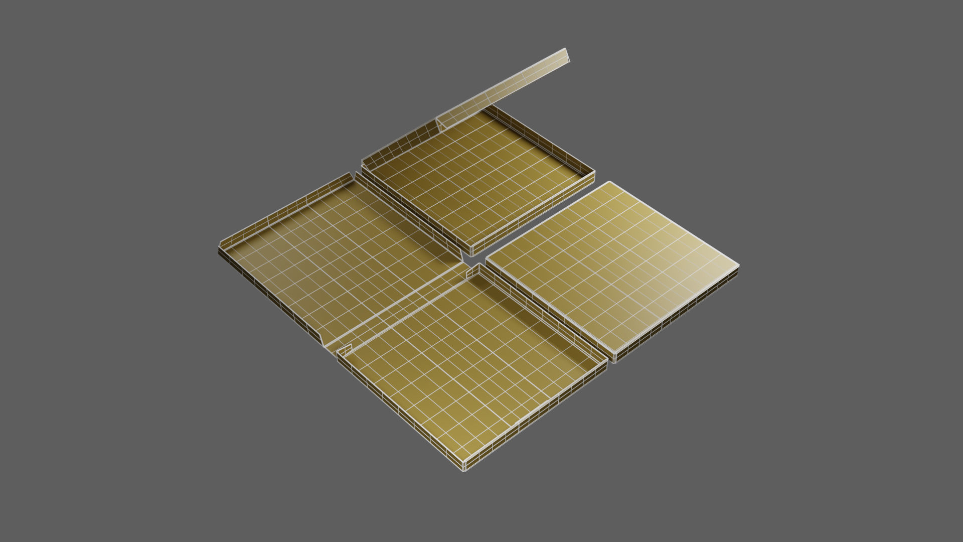 8-inch Pizza Boxes Kraft Paper Mockup 3D Model Collection_19