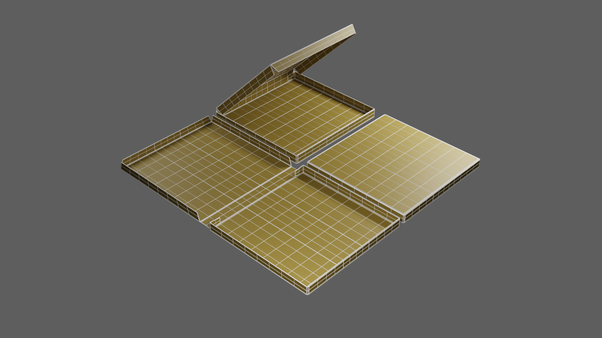 8-inch Pizza Boxes Kraft Paper Mockup 3D Model Collection_16