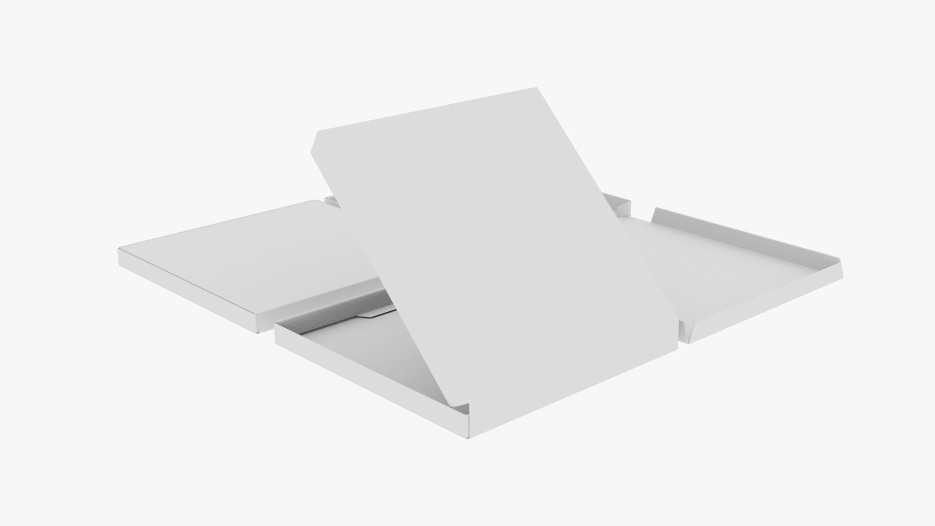 8-inch Pizza Boxes Kraft Paper Mockup 3D Model Collection_13