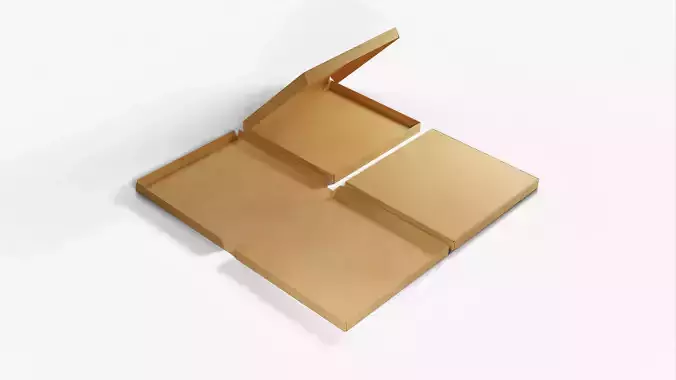 8-inch Pizza Boxes Kraft Paper Mockup