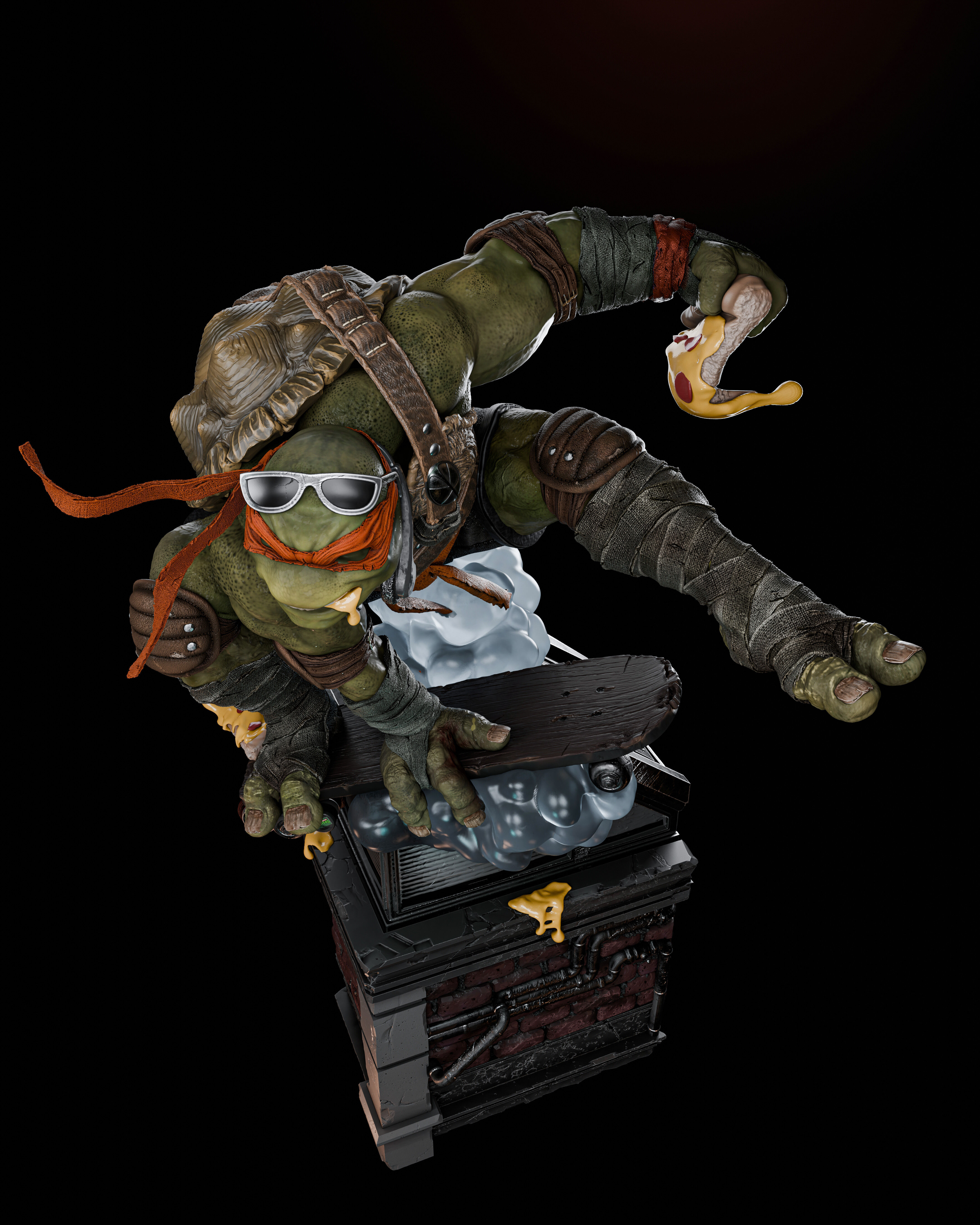 Michelangelo TMNT Tortuga Ninja - STL 3D print model_7