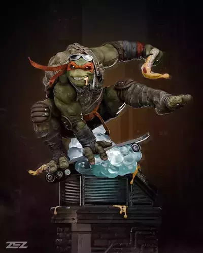 Michelangelo TMNT Tortuga Ninja - STL