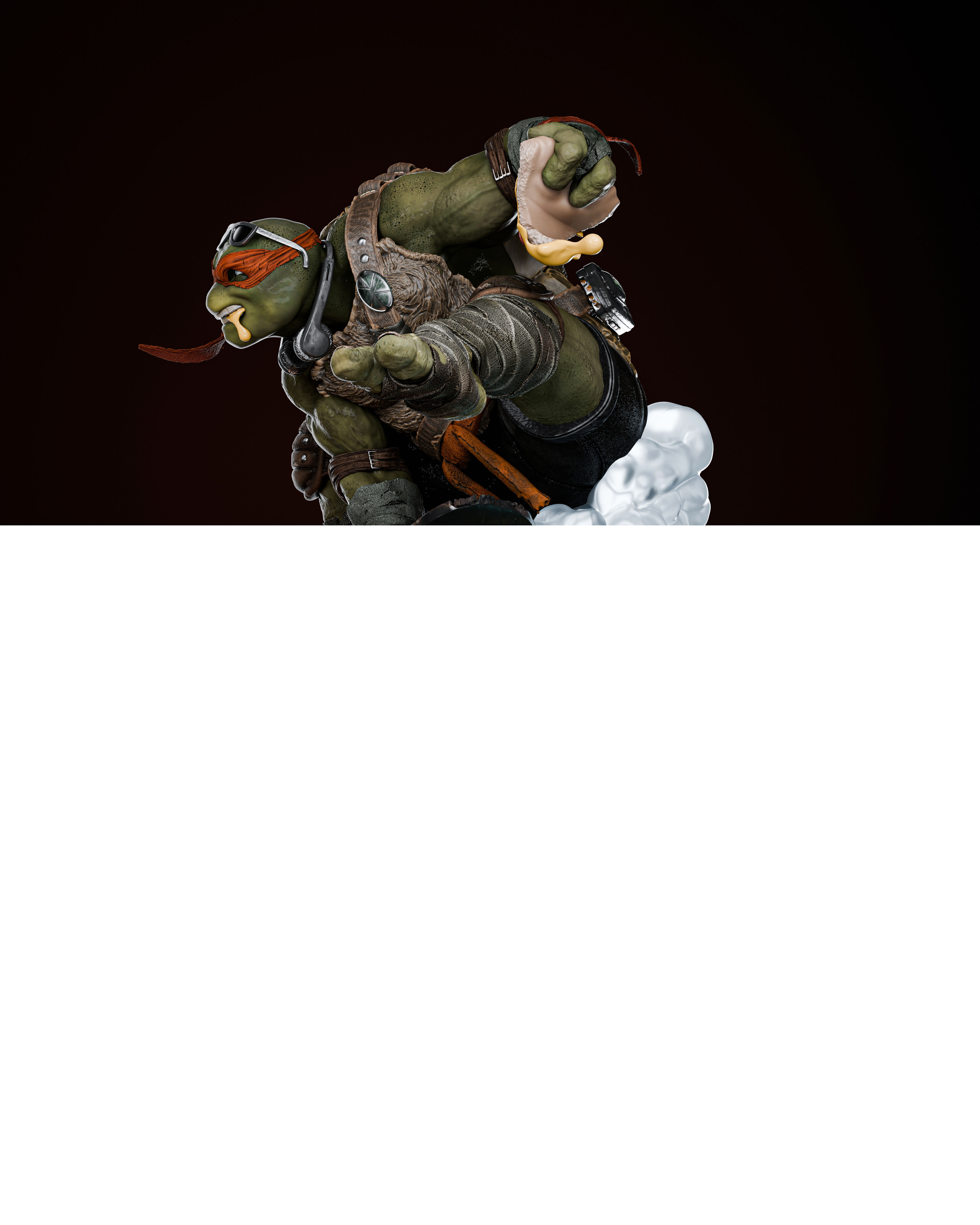 Michelangelo TMNT Tortuga Ninja - STL 3D print model_4