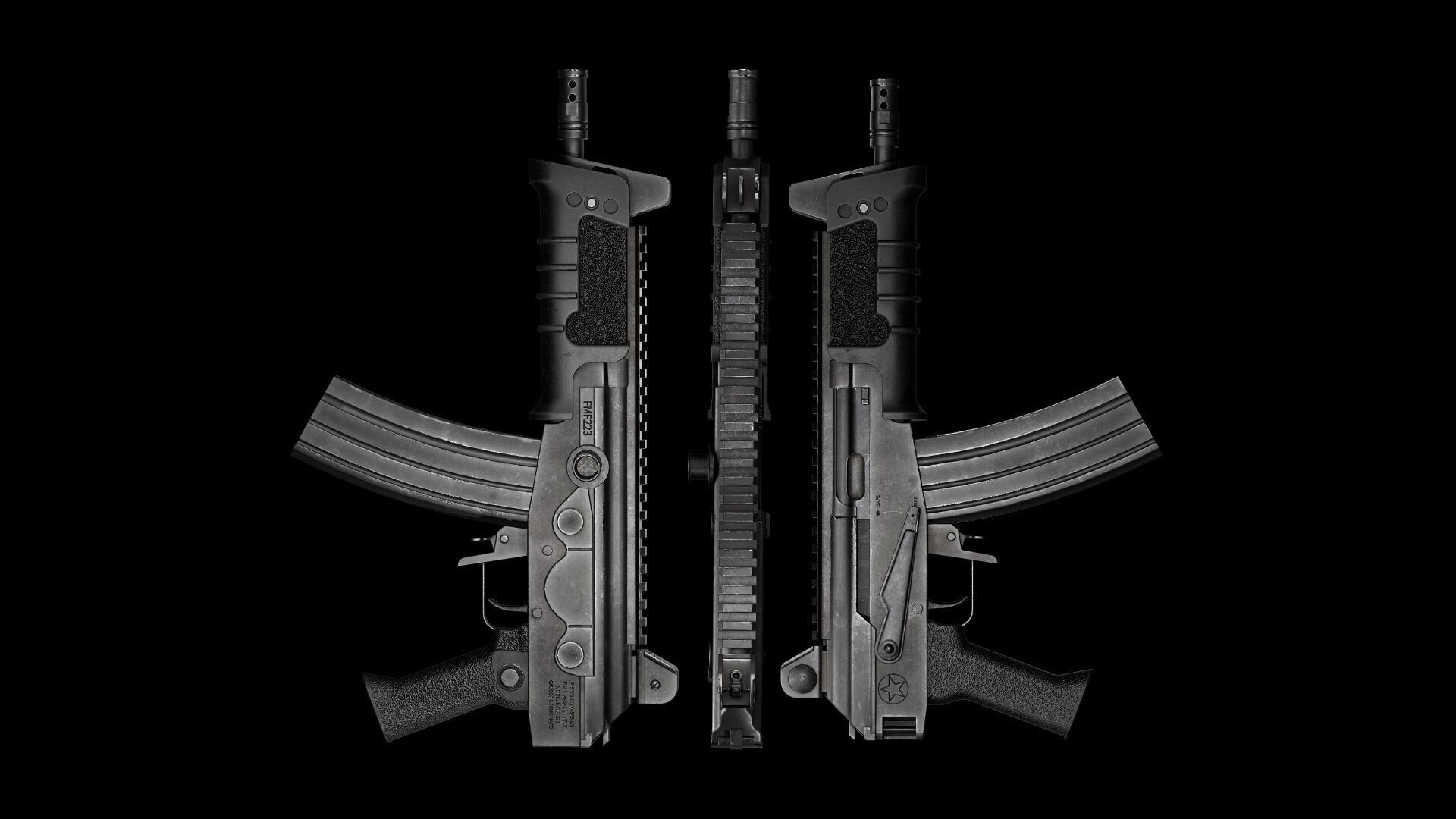 GAME READY MICRO GALIL RIFLE Low-poly 3D model_1