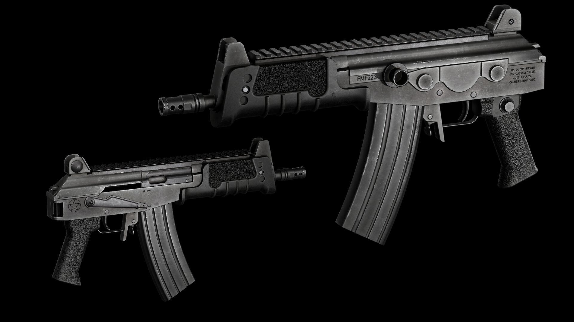 GAME READY MICRO GALIL RIFLE Low-poly 3D model_2