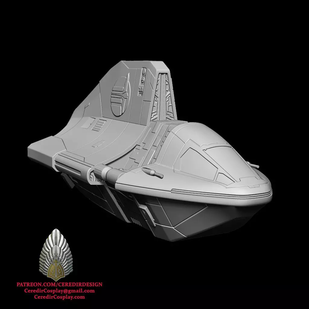 Star Wars Phantom 2 Ship with Maglev option 3D DIGITAL DL 3D print model