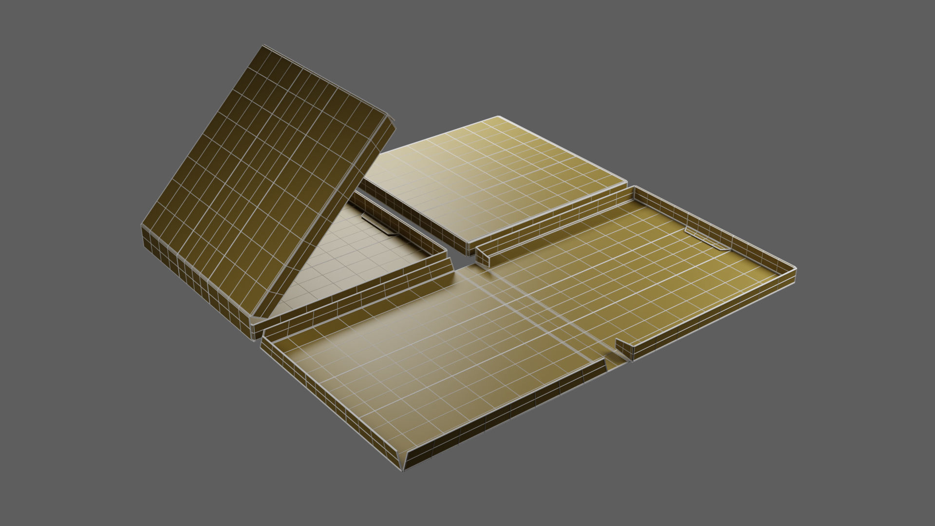 8-inch Pizza Boxes White Paper Mockup 3D Model Collection_21