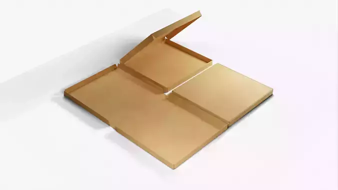 10-inch Pizza Boxes Kraft Paper Mockup