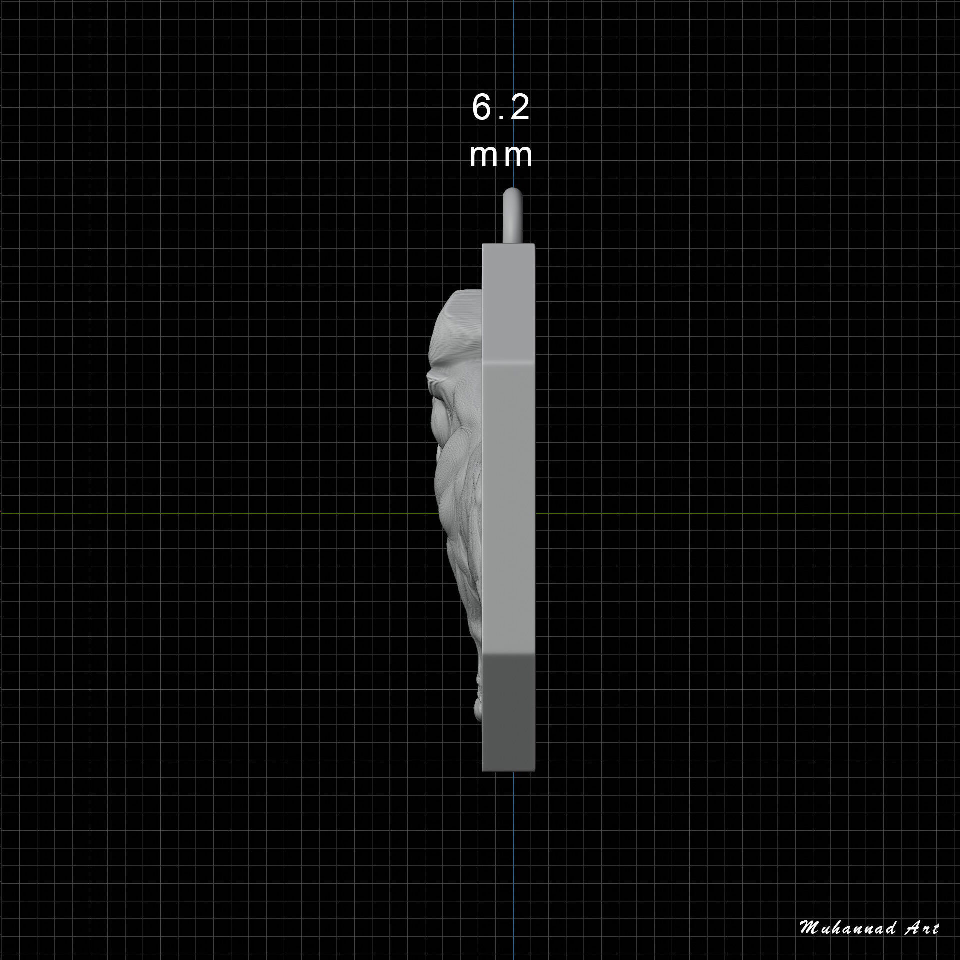 Bull Pendant  3D print model_2