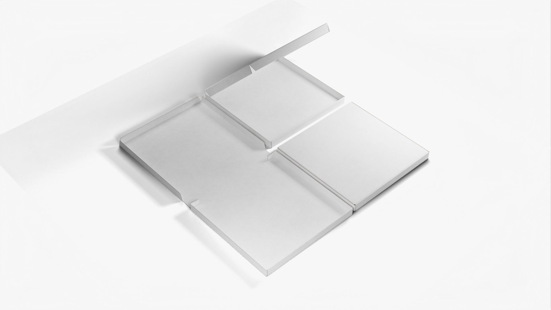 10-inch Pizza Boxes White Paper Mockup 3D Model Collection_10