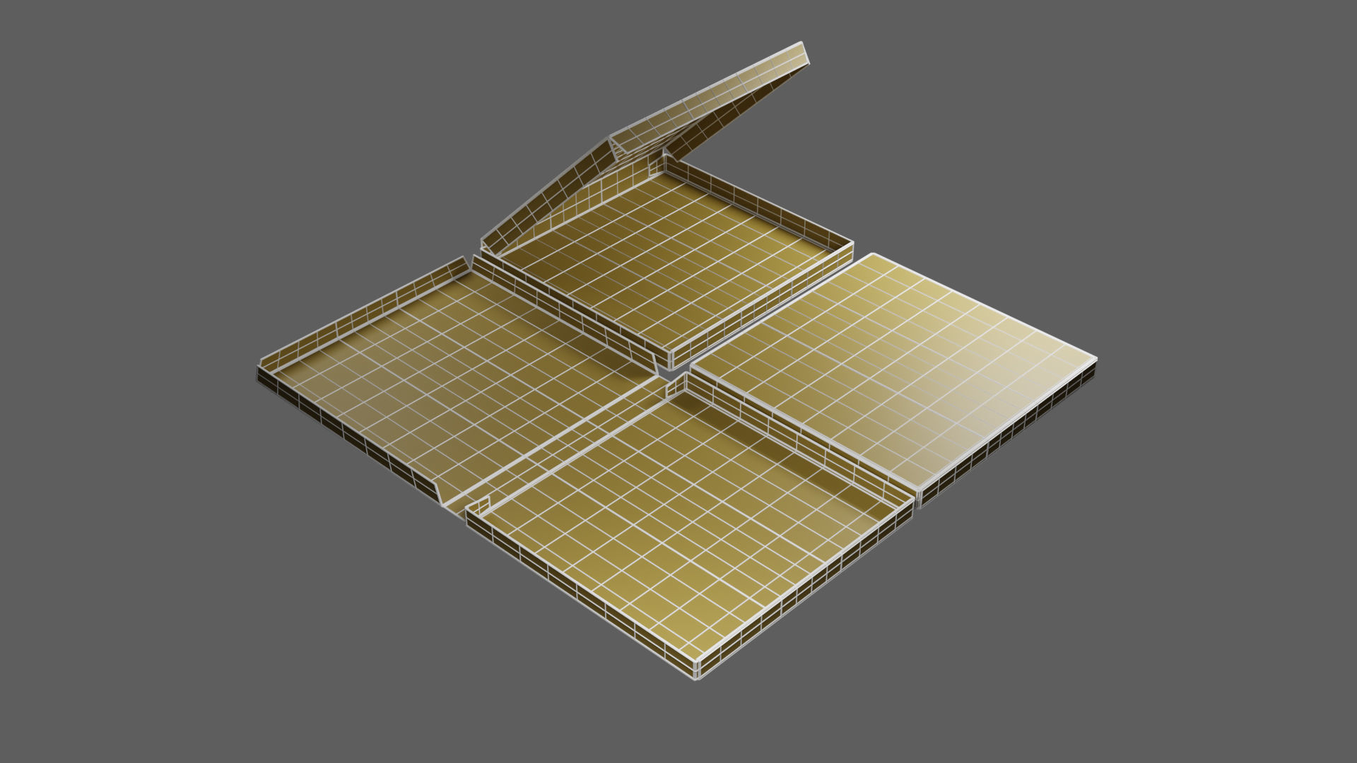 10-inch Pizza Boxes White Paper Mockup 3D Model Collection_17