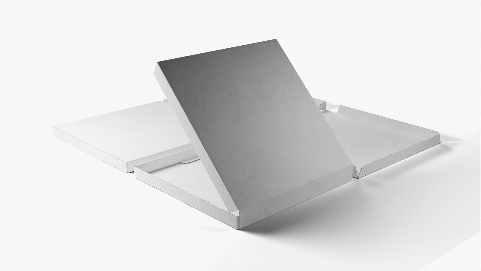 10-inch Pizza Boxes White Paper Mockup 3D Model Collection_9