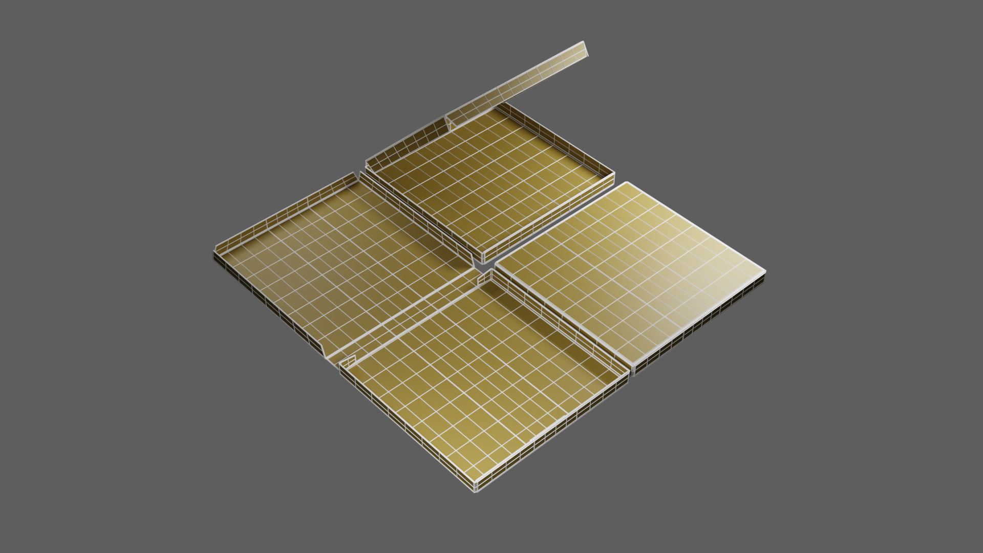 10-inch Pizza Boxes White Paper Mockup 3D Model Collection_20