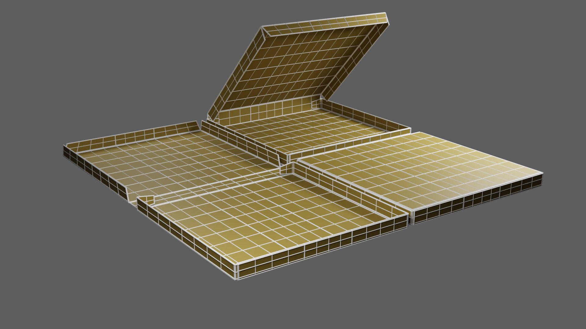 10-inch Pizza Boxes White Paper Mockup 3D Model Collection_18