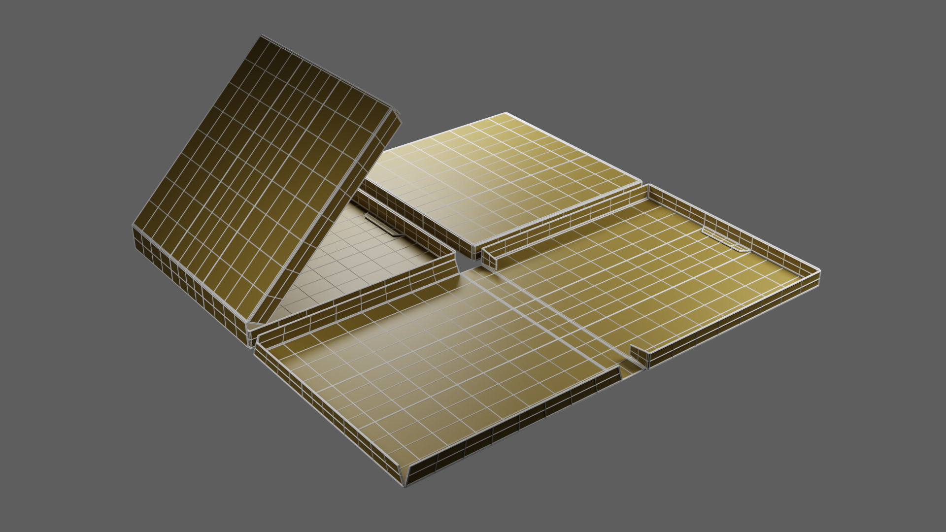 10-inch Pizza Boxes White Paper Mockup 3D Model Collection_21