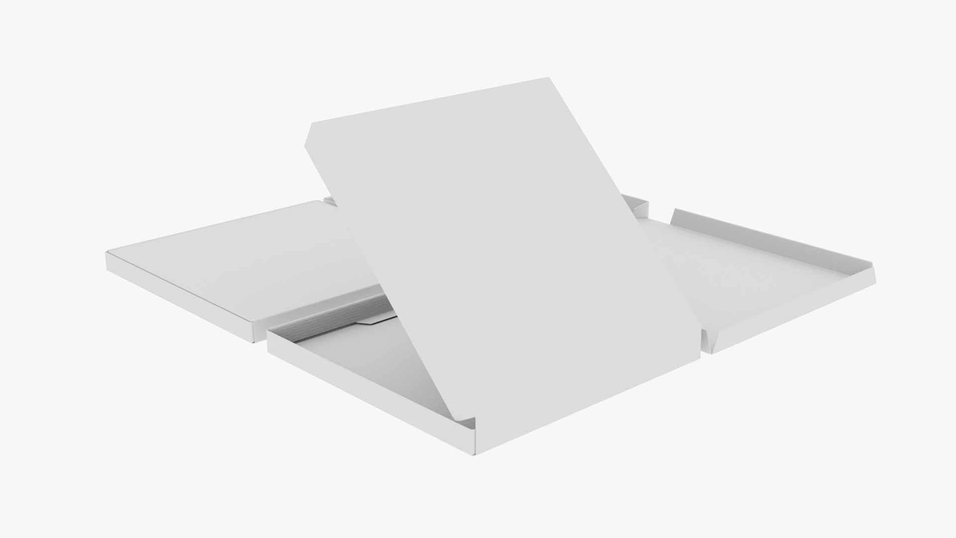 10-inch Pizza Boxes White Paper Mockup 3D Model Collection_14