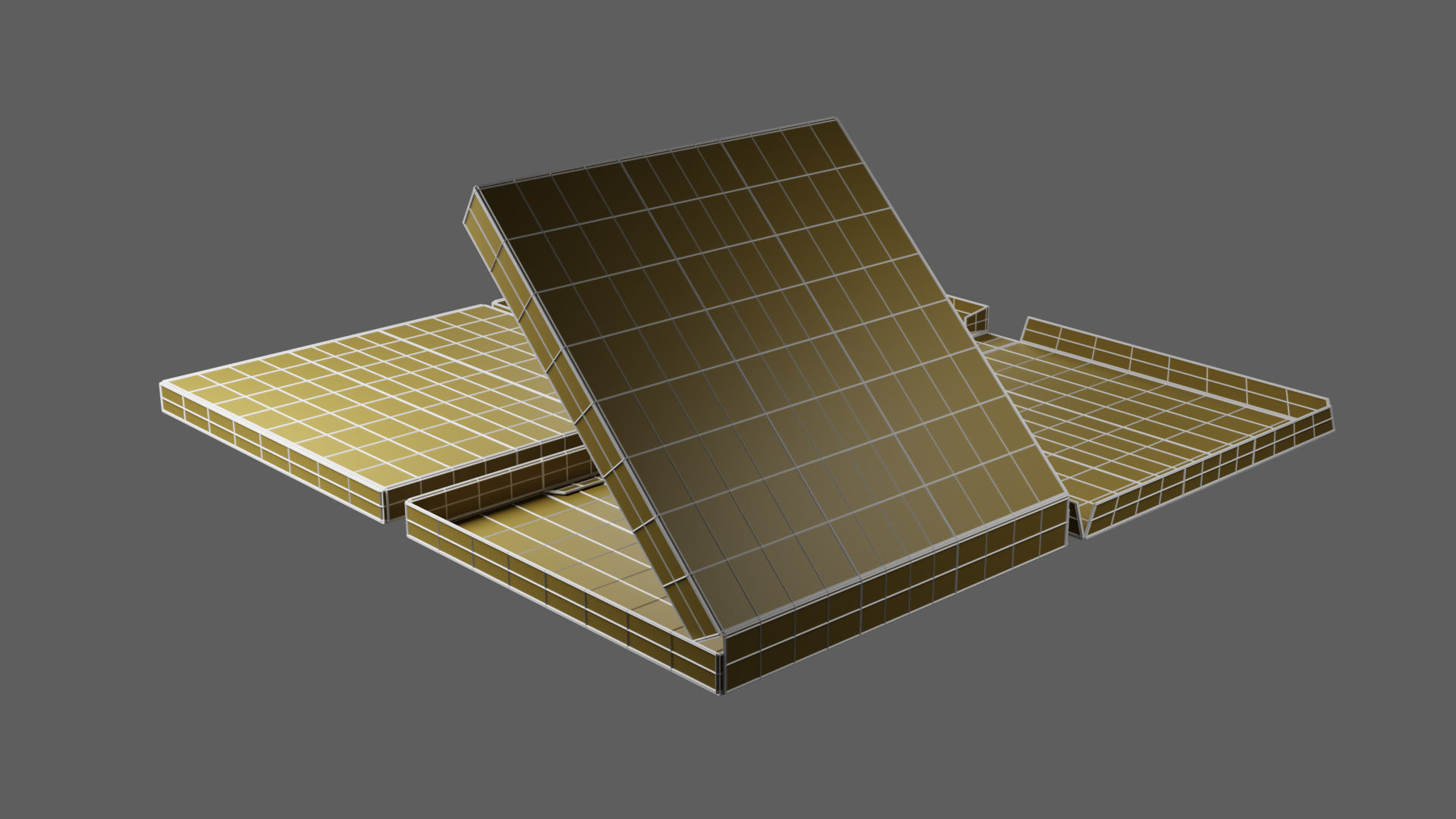 10-inch Pizza Boxes White Paper Mockup 3D Model Collection_19