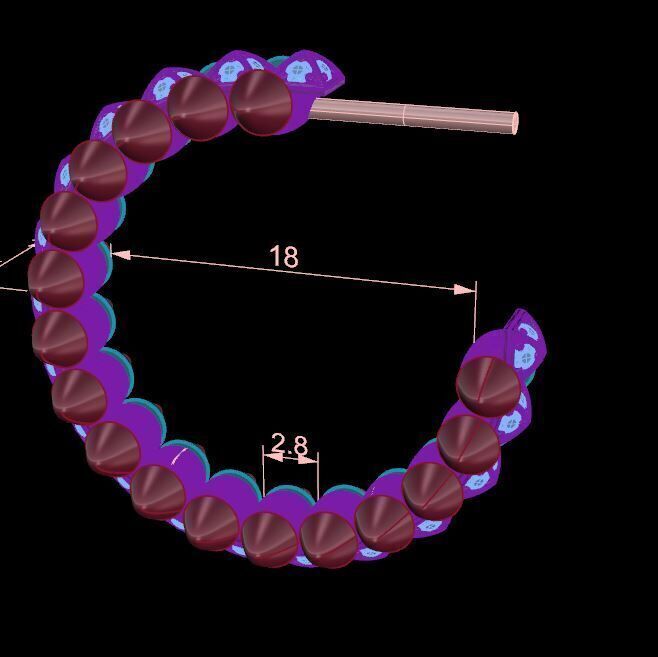 Earring Clash 3D print model_3