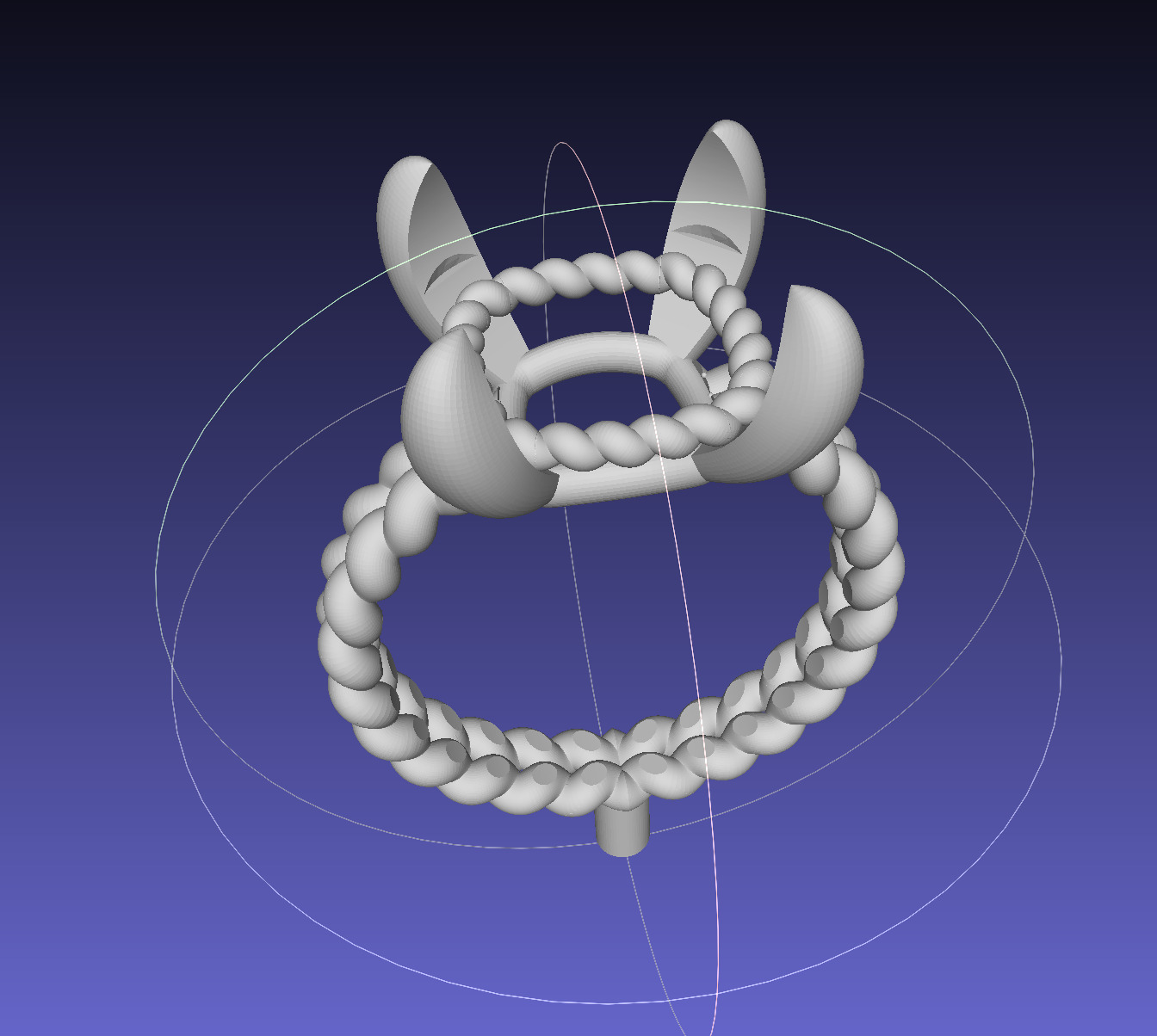  twist ring 3D print model_2