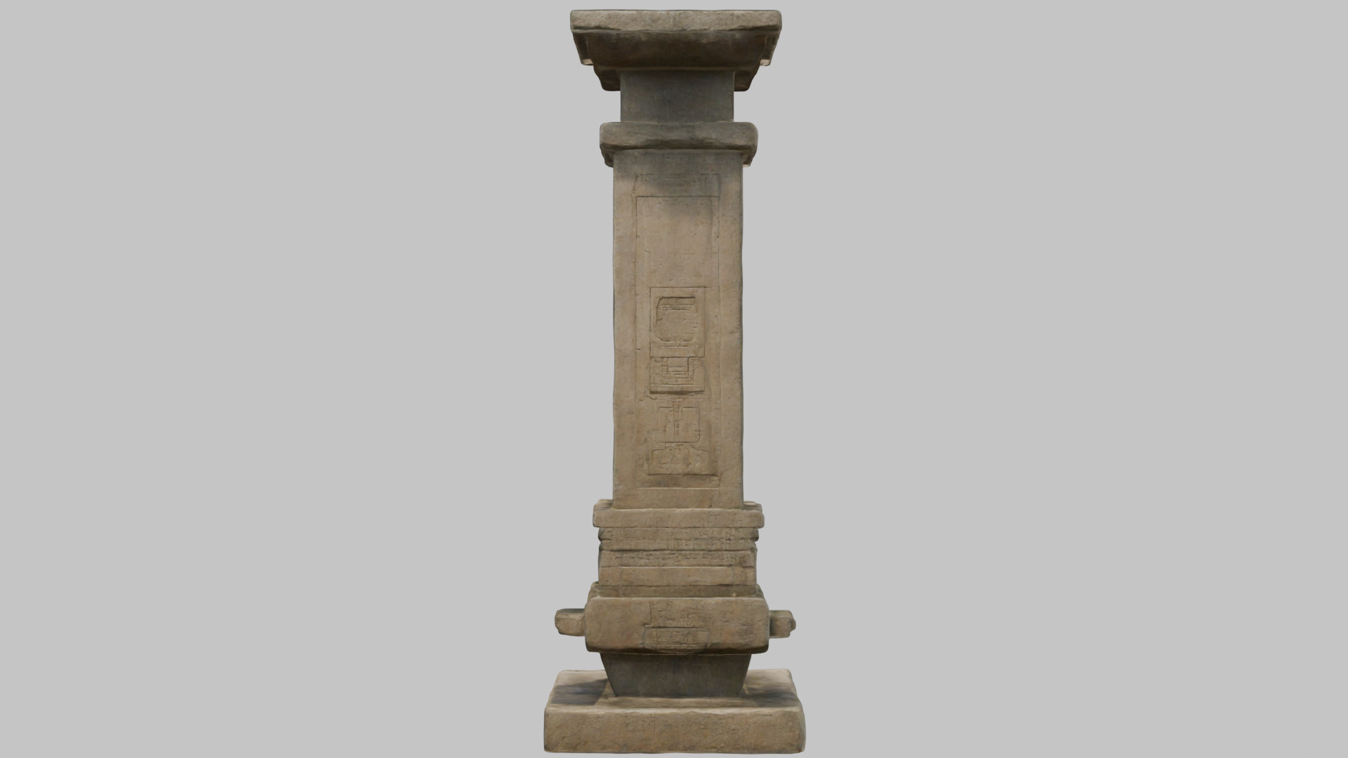 Ornate Stone Pillar - 3D Model Low-poly 3D model_4
