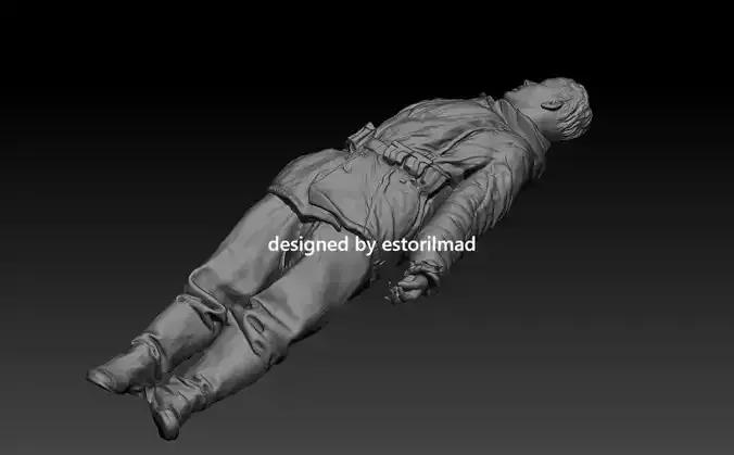 WW2 SOLDADO WAFFEN SS CAIDO 3D print model