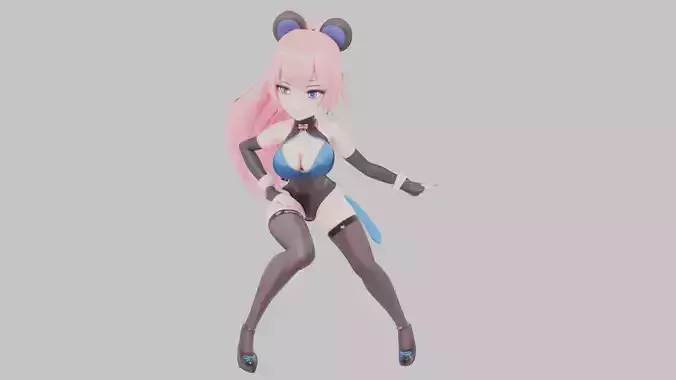 Stylized Anime Warrior Girl