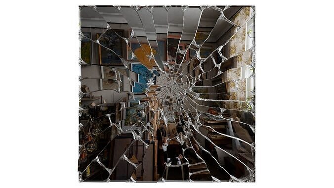 Cracked And Broken Mirrors 3D model
