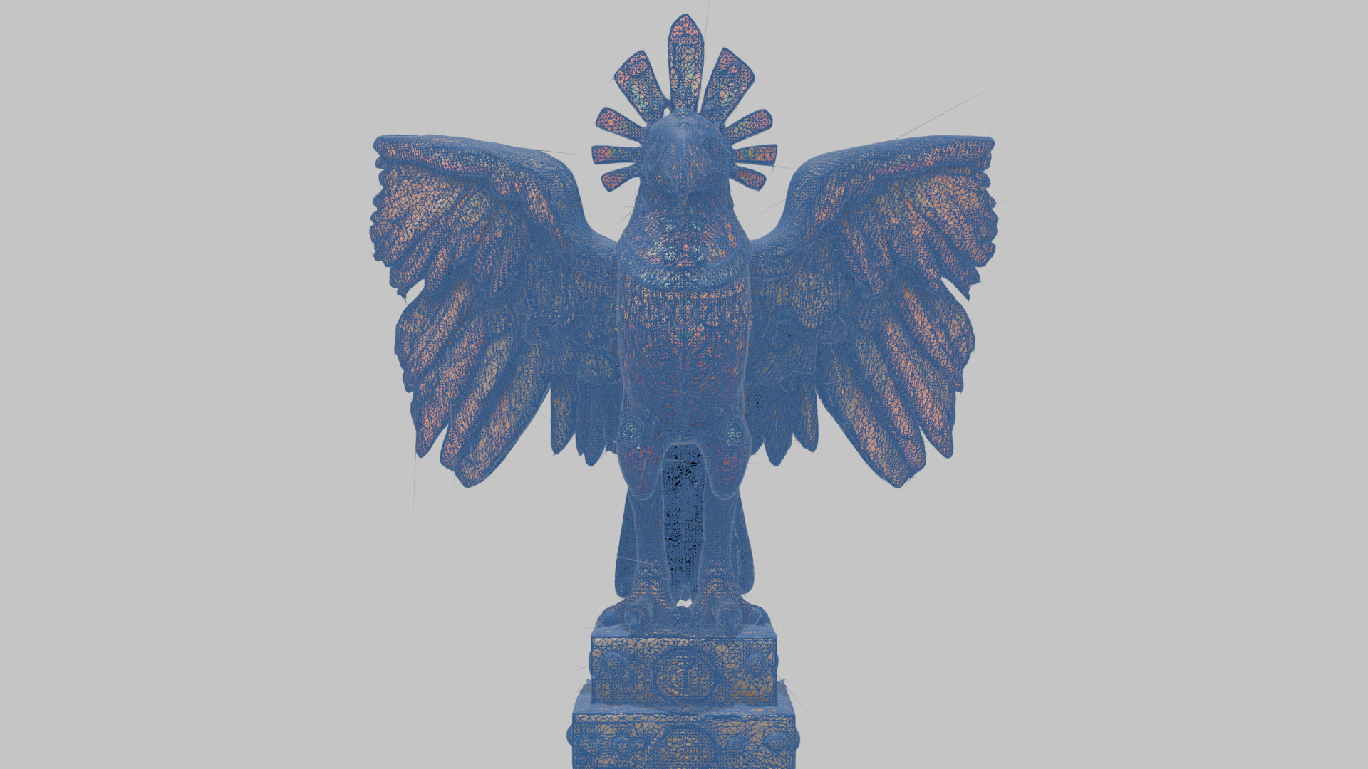 Rooster Statue Low-poly 3D model_11