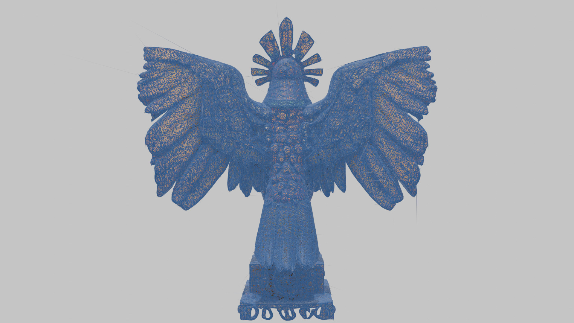 Rooster Statue Low-poly 3D model_15