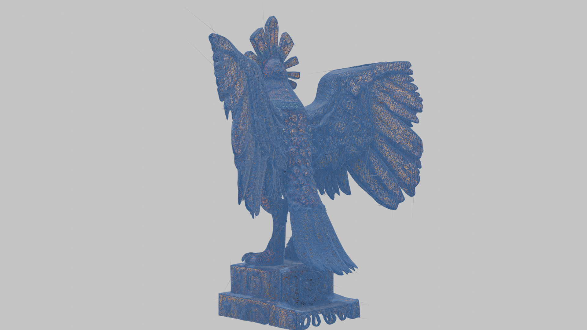 Rooster Statue Low-poly 3D model_16
