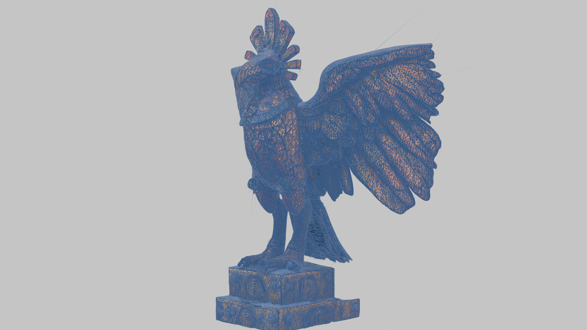Rooster Statue Low-poly 3D model_18